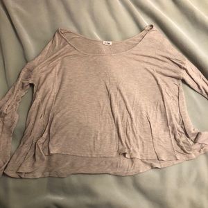 Tan Cropped Long Sleeve